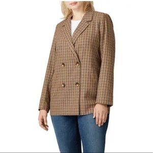 Madewell Caldwell double Blazer in Desert Check 3x
